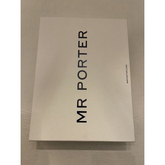 Mr Porter White Empty Box  with the Original Black Tissue 13” X 10” X 3” - Picture 1 of 4